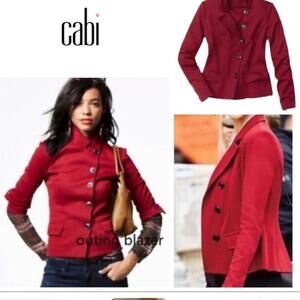 Cabi Outing Multi Way Button Blazer Women's 4 Red